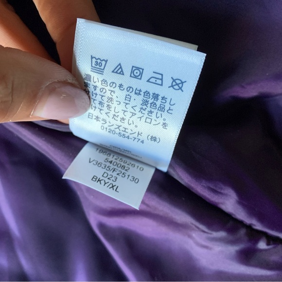 Lands’ End Womens Quilted Hiking Puffer Vest XL Purple Zip Gorp Core Classic NWT - Picture 7 of 10